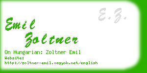 emil zoltner business card